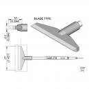 Preview: The image displays a technical drawing of a tool head. It features a wide, flat blade with a round handle. Dimensions are provided in millimeters: length 37 mm, width 10 mm.