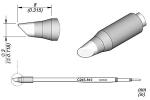Preview: The image shows a technical drawing draft of an object with a sharp, conical shape. Dimensions are provided in millimeters. The body is cylindrical and has a smooth surface.