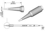 Preview: The image shows a technical drawing of an object with a tapered end and a cylindrical body. Dimensions in millimeters are provided, including diameter and length.