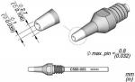 Preview: The image displays technical drawings of an electrical connector plug. At the top are two views: a side view and a top view. Below is another view with labels and dimensions.