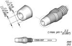 Preview: The image displays technical drawings of a mechanical part that is round on one side and threaded on the other. Dimensions are provided in millimeters.