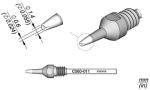 Preview: The image displays a technical drawing of a spray nozzle attachment with various views. The nozzle opening has precise dimensions, specified in millimeters and inches.