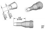 Preview: The image displays a technical drawing of an object, likely a connector. It features three views: one side view and two different views with dimensions in millimeters and inches.