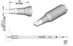 Preview: The image displays technical drawings of a device. There are a side view, a top view, and an end view. The device has a tapered shape and is thinner in the middle. Dimensions are provided.