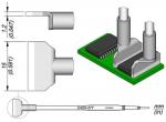 Preview: The image displays technical drawings of a module with two vertical connectors on a green circuit board. Dimensions are provided to allow precise orientation.