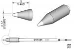 Preview: The image displays technical drawings of a slender, pointed object resembling a pen. It features round and conical shapes, with dimensions in mm and inches.