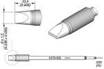 Preview: The image shows a technical drawing of a tip attachment. It has a conical shape with a rounded tip. The dimensions are given in millimeters, and it is equipped with a handle.