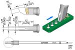 Preview: The image displays technical drawings of a component with various views and dimensions. Details such as diameter, lengths, and an assembly position on a circuit board are shown.