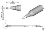 Preview: The image shows a technical drawing of a pen. It has a pointed tip, a round body, and is shown from various sides with dimensions.