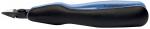 Preview: The image shows a black pen with a blue grip surface. The tip is narrow and has a sharp edge, suitable for cutting or drawing. Ergonomically designed.