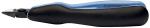 Preview: The image shows a black blade holder with a blue handle. The blade is sharp and slightly tilted forward, indicating a tool for cutting.