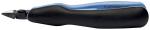 Preview: The image shows a diagonal cutting pliers with an ergonomic handle. The handle is primarily black with blue accents. The cutting edge is pointed and angled, ideal for cutting wires.