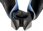 Preview: The image shows a pair of pliers with a pointed, sharp cutting area. The handles are rubberized and highlighted in blue. The pliers are focused in a close-up shot.
