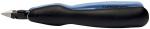 Preview: The image shows a small, ergonomically shaped cutter. The handle is black with blue accents, while the blade is narrow and pointed. The cutter is depicted from the side.