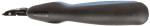 Preview: The image shows a black pen with a blue accent at the top. The pen has an ergonomic shape that fits well in the hand. The tip appears fine and precise.