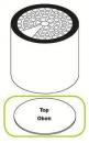 Preview: The image shows a cylindrical container with a lattice-like pattern on the top. Below the container, it says 