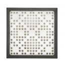 Preview: The image shows a square, flat surface with a frame. The surface is covered with many uniform, round indentations arranged in a pattern.