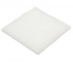 Preview: The image shows a square, flat object in white. It has a uniform, smooth surface and appears soft and light. It could be a piece of foam or a similar material.