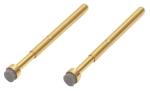 Preview: The image shows two long, gold-colored pens, each with a round, gray tip. The pens are slender and have a uniform shape.