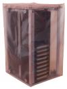 Preview: The image shows a rectangular box with a transparent lid. Inside, there are several narrow, vertical elements arranged. The surface appears shiny and dark.