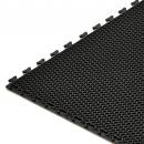 Preview: The image shows a rectangular, black rubber mat with a textured, honeycomb-like pattern. The edges have connectors to join multiple mats together.
