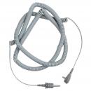 Preview: Das Bild zeigt ein graues spiralförmiges Kabel. Es ist ordentlich aufgewickelt, und an einem Ende befindet sich ein kleiner Stecker. Das Kabel wirkt flexibel und ist für Audioverbindungen geeignet.