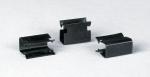 Preview: In the image, there are three black metal brackets visible. They have an oval shape with notched sides and an opening in the middle. The brackets are lying flat on a light surface.