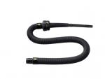 Preview: The image shows a flexible, black hose with a curved shape. It has different attachments on both ends that can be used for various applications.