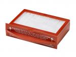Preview: The image shows a rectangular filter with a white, folded fabric surface surrounded by an orange frame. The frame has two handles for inserting or removing.