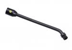 Preview: The image displays a narrow, curved longitudinal handle with an attached brush at the end. The handle is black and features a yellow symbol indicating its use.