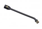 Preview: The image shows a black tool with a long, straight handle that is slightly curved at the end. At the tip, there is a brush with finer bristles.