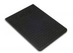 Preview: The image shows a rectangular, black mat with a grippy surface. It has a textured surface with small square bumps and bears the inscription 