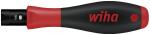 Preview: The image shows a screwdriver with an ergonomic, black-red handle. The handle is wide and patterned, with a distinctive logo and a metal blade at the end.