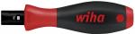 Preview: The image shows a black and red screwdriver. The handle is ergonomically shaped and features the 