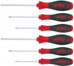Preview: The image displays six screwdrivers in a row. They have black handles with red sections and the inscription 