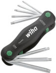 Preview: The image shows a compact tool handle with several fold-out hex keys. The handle is black with green accents and features the ?wiha? logo.