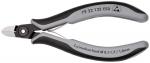 Preview: The image shows a pair of pliers with a gray and black plastic handle. It has a sharp cutting edge at the tip and is designed for cutting wire or fine materials.