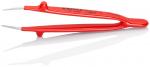 Preview: The image shows a red tweezer with long, narrow tips. It has an ergonomic handle and is ideal for gripping small objects. The surface is smooth and shiny.