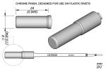Preview: The image displays a technical drawing of a cylindrical tool with a chrome-plated surface. There are dimensions and a product number provided that describe the dimensions.
