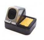 Preview: The image shows a stylish, rectangular pen holder in black with a silver top. In the center, there is a yellow sponge, ideal for cleaning writing utensils.