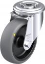 Preview: The image shows a simple roller bearing with a gray wheel and a metallic bracket. The wheel has a yellow dot and is suitable for mobile applications.