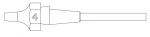 Preview: The image shows a long, narrow object with a broader tip. On the side, there is the number 