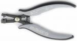 Preview: The image shows a pair of pliers with gray, ergonomic handles and a metal construction. It has a closed shape with a spring in the middle for opening and closing.