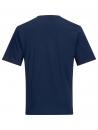 Preview: The image shows a simple, navy blue T-shirt with short sleeves. It is viewed from the back, without any print or pattern. The fabric appears soft and comfortable.