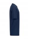 Preview: The image shows a blue T-shirt from the side. It has short sleeves and a straight cut. The fabric appears smooth and is simply designed without major details.