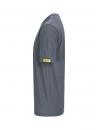Preview: The image shows a gray T-shirt made of lightweight material. It has short sleeves, a round neckline, and a simple, modern shape. There is a yellow label on one sleeve.