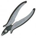 Preview: The image shows a pair of pliers with ergonomic handles. The handles are gray and black, while the cutting edge at the tip is narrow and sharp. It is suitable for cutting wire or small materials.