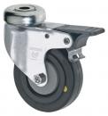 503.AK100.DS.EL - ESD Light duty swivel castor with bolt hole 550 - double stop, load capacity 80 kg, heavy version