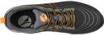 Preview: The image shows a sporty shoe in black and gray with orange accents. The shoelaces are also orange, and the shoe has a modern design.