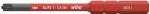 Preview: In the image, there is a red screwdriver bit visible. It has a flat tip and bears the inscription 